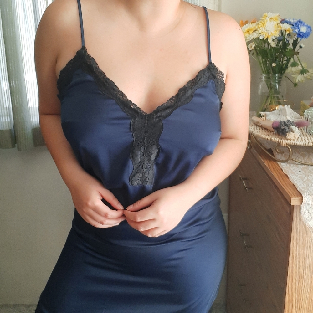 HOST PICKED! Navy Blue Lingerie Night gown